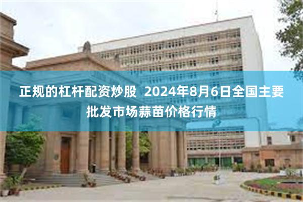 正规的杠杆配资炒股  2024年8月6日全国主要批发市场蒜苗价格行情