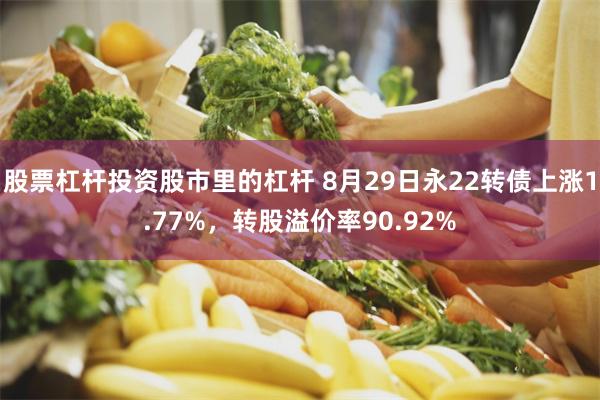 股票杠杆投资股市里的杠杆 8月29日永22转债上涨1.77%，转股溢价率90.92%