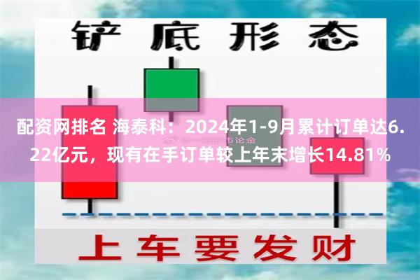 配资网排名 海泰科：2024年1-9月累计订单达6.22亿元，现有在手订单较上年末增长14.81%