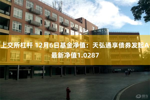 上交所杠杆 12月6日基金净值：天弘通享债券发起A最新净值1.0287